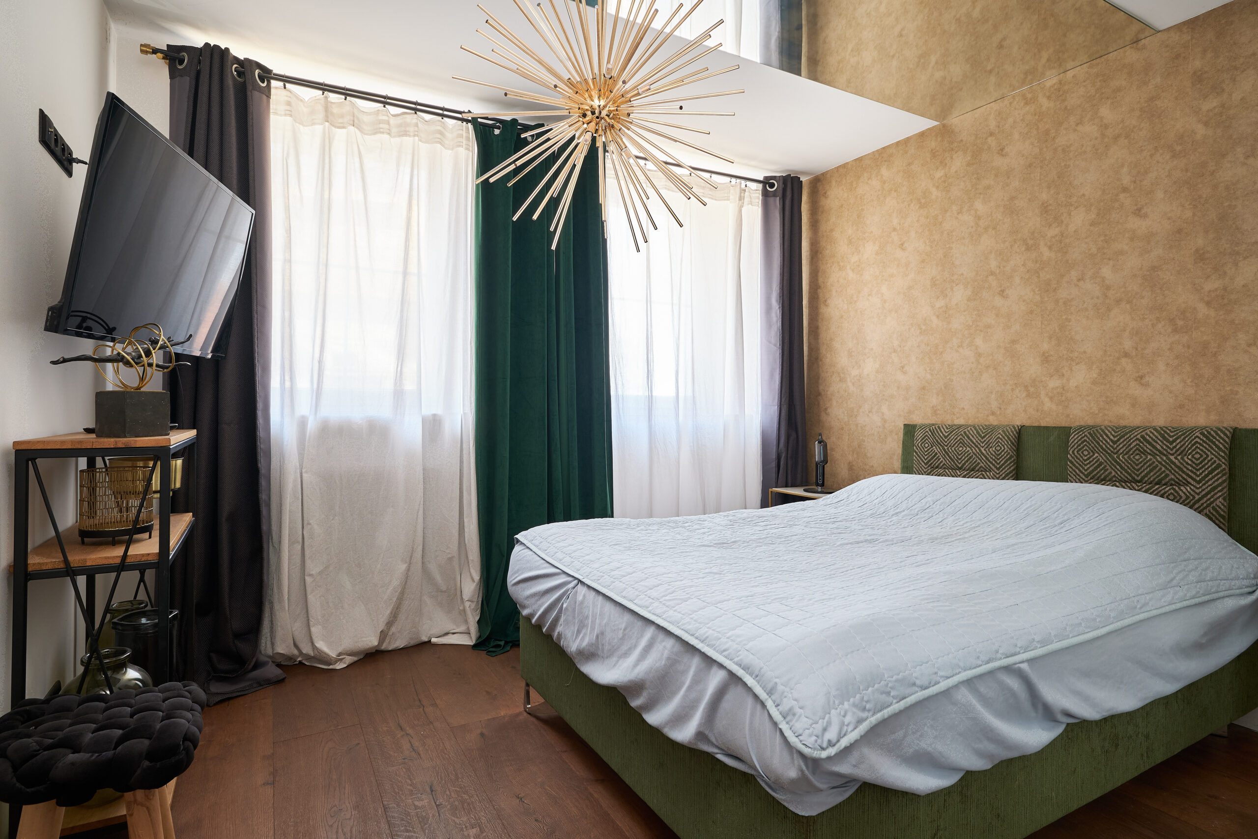 Apartament Gold sypialnia